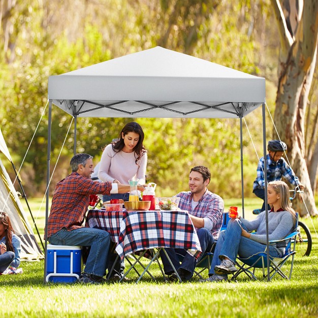 Tangkula Patio 6 6 X 6 6ft Outdoor Pop up Canopy Tent Upf 50 Portable Sun Shelter