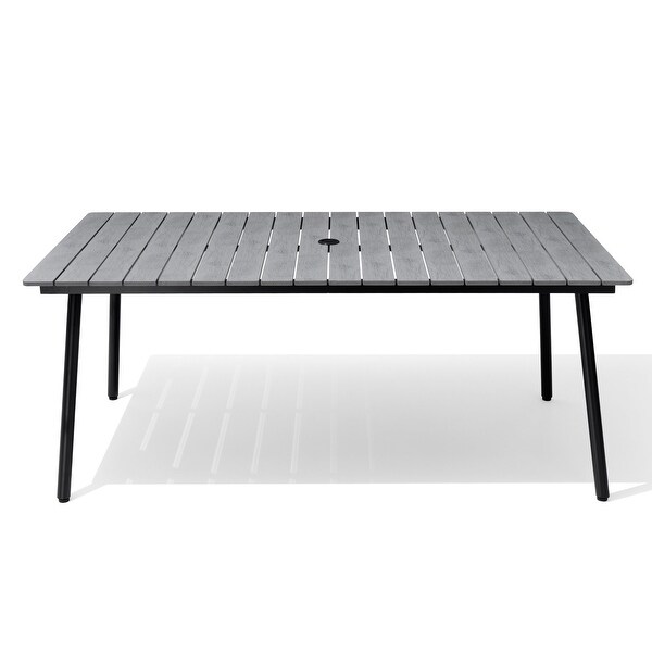 Crestlive Products Outdoor Patio Aluminum Dining Table with Umbrella Hole