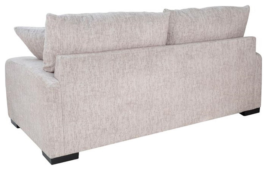 Porter Designs Big Chill Soft Microfiber Loveseat   Cream   Transitional   Loveseats   by Homesquare  Houzz