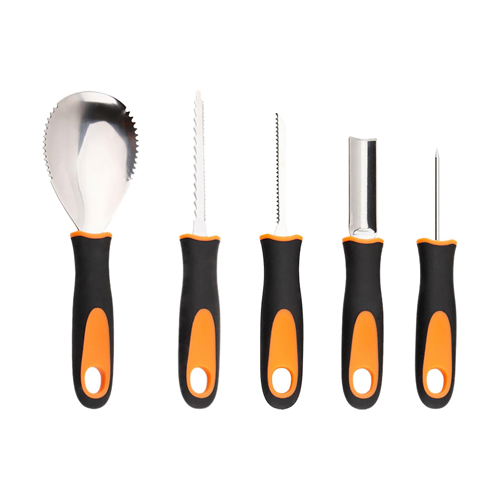 5pcs Halloween Pumpkin Carving Kit，type 2