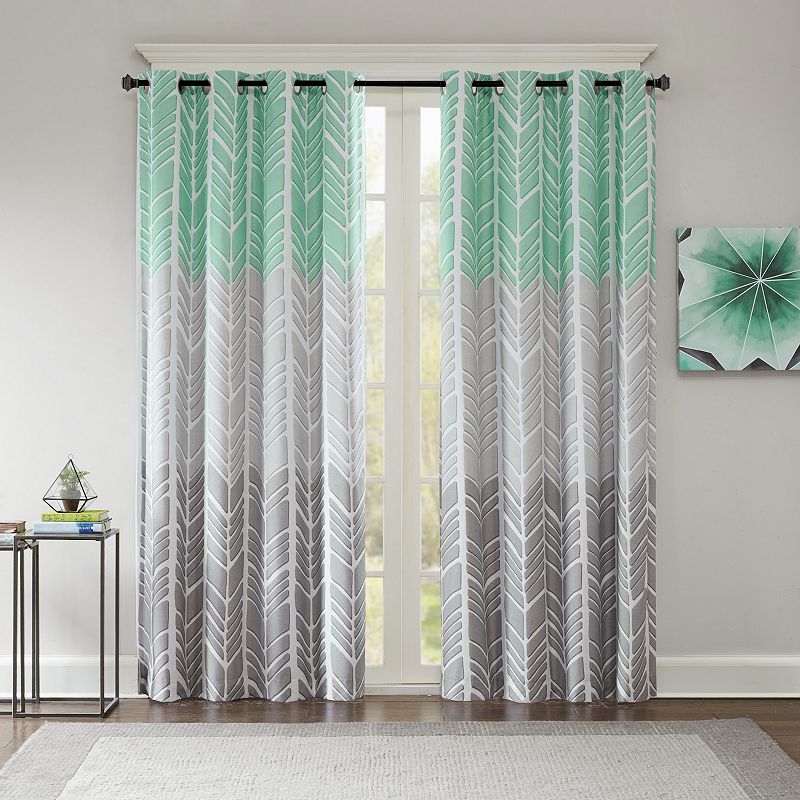 Intelligent Design 100% Blackout 1-Panel Kennedy Window Curtain