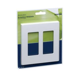 Leviton White 2-Gang DecoratorRocker Wall Plate (1-Pack) R72-80309-00W