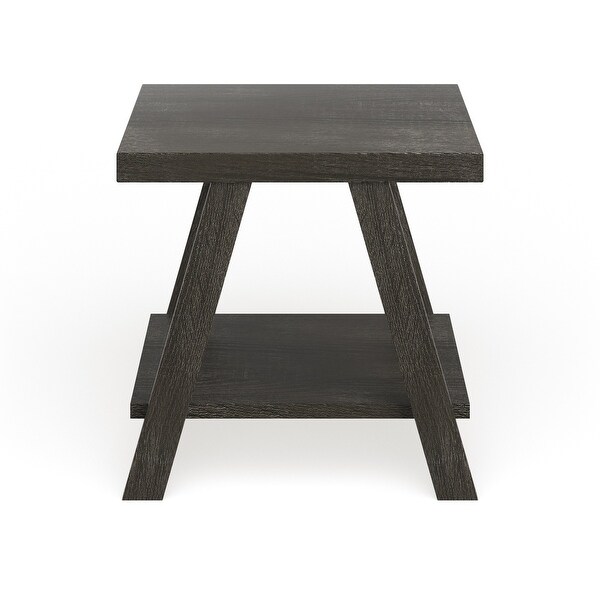 The Gray Barn Cedar Ridge Contemporary Replicated Wood Shelf End Table