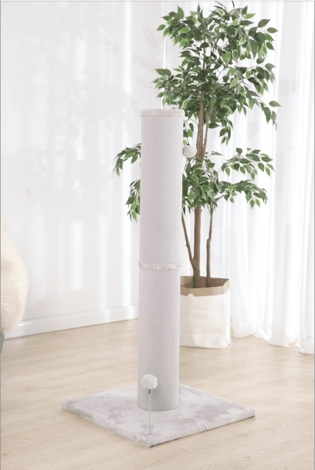 Vibrant Life Jumbo Carpet Cat Scratching Post， Gray， 42