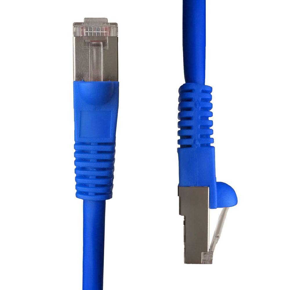 NTW 7 ft. Cat5e Snagless Shielded (STP) Network Patch Cable Blue 345-S5E-007BL