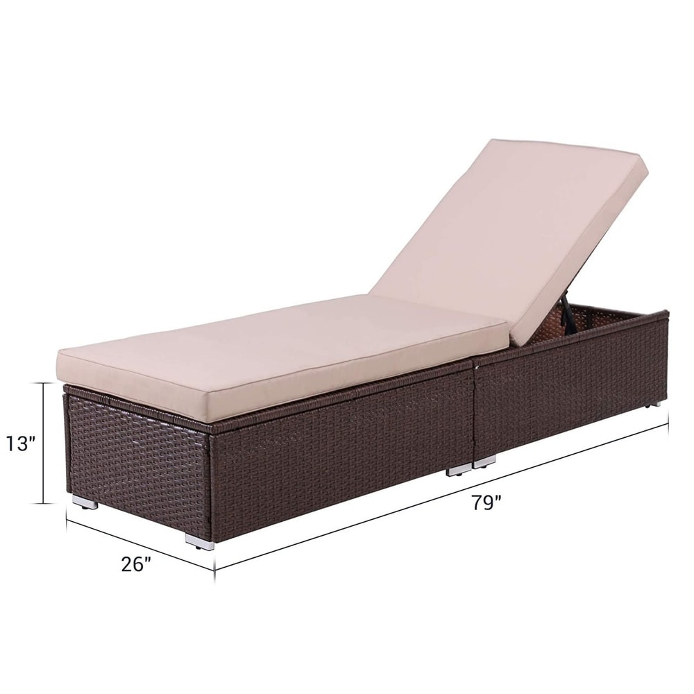 Royalcraft PE Rattan Wicker Outdoor Chaise Lounges
