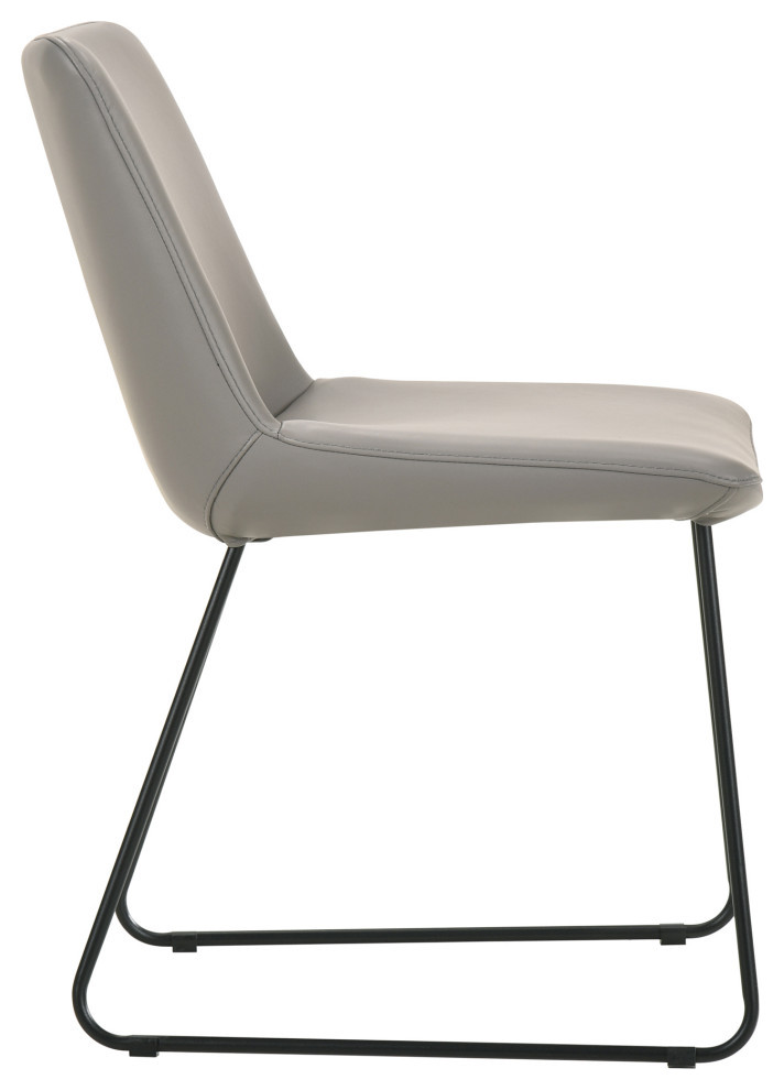 Villa Dining Chair Gray  Set of 2   Transitional   Dining Chairs   by Moe  x27s Home Collection  Houzz