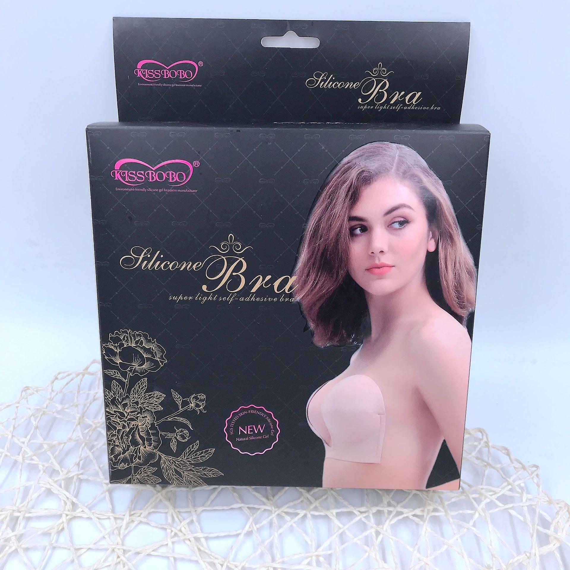 Deep U Gather One Piece Strapless Invisible Bra Sexy Silicone Invisible Lingerie Wedding Dress Chest Stickers Color B  28