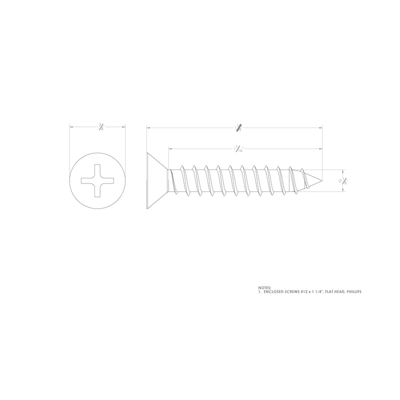 WOOD SCREW #12 1-1/4