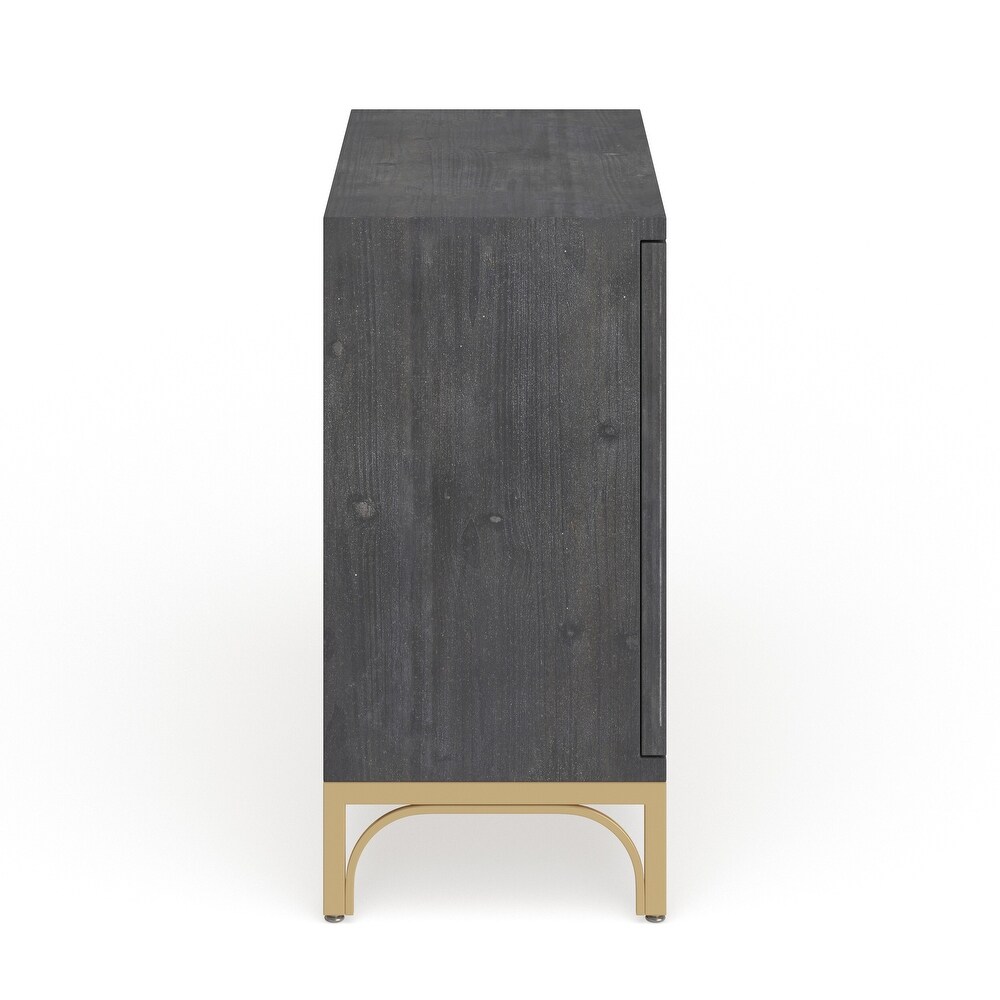 Black Wood Contemporary Cabinet   32 x 16 x 32