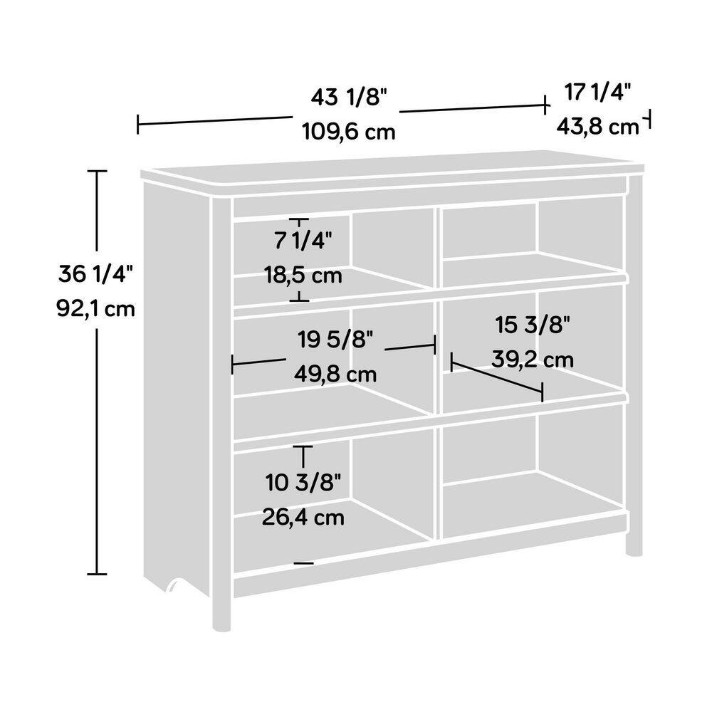 SAUDER Dover Edge 43.15 in. Wide Timber Oak 3-Shelf Accent Bookcase 433523