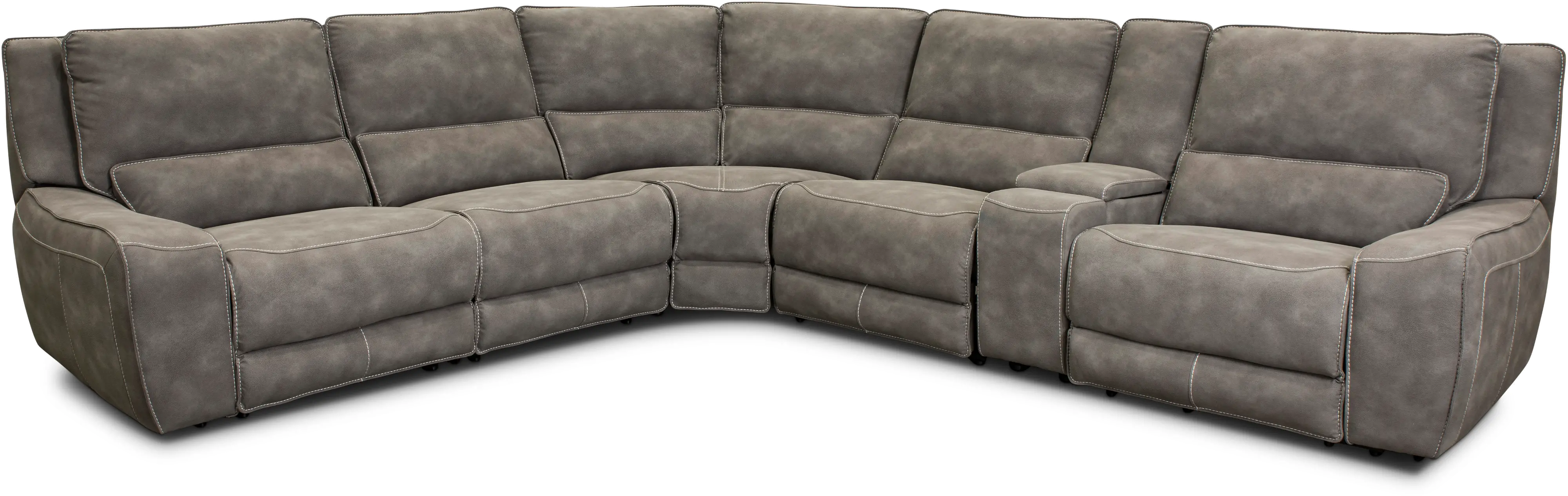 Sauvage Charcoal Gray 6 Piece Power Reclining Sectional