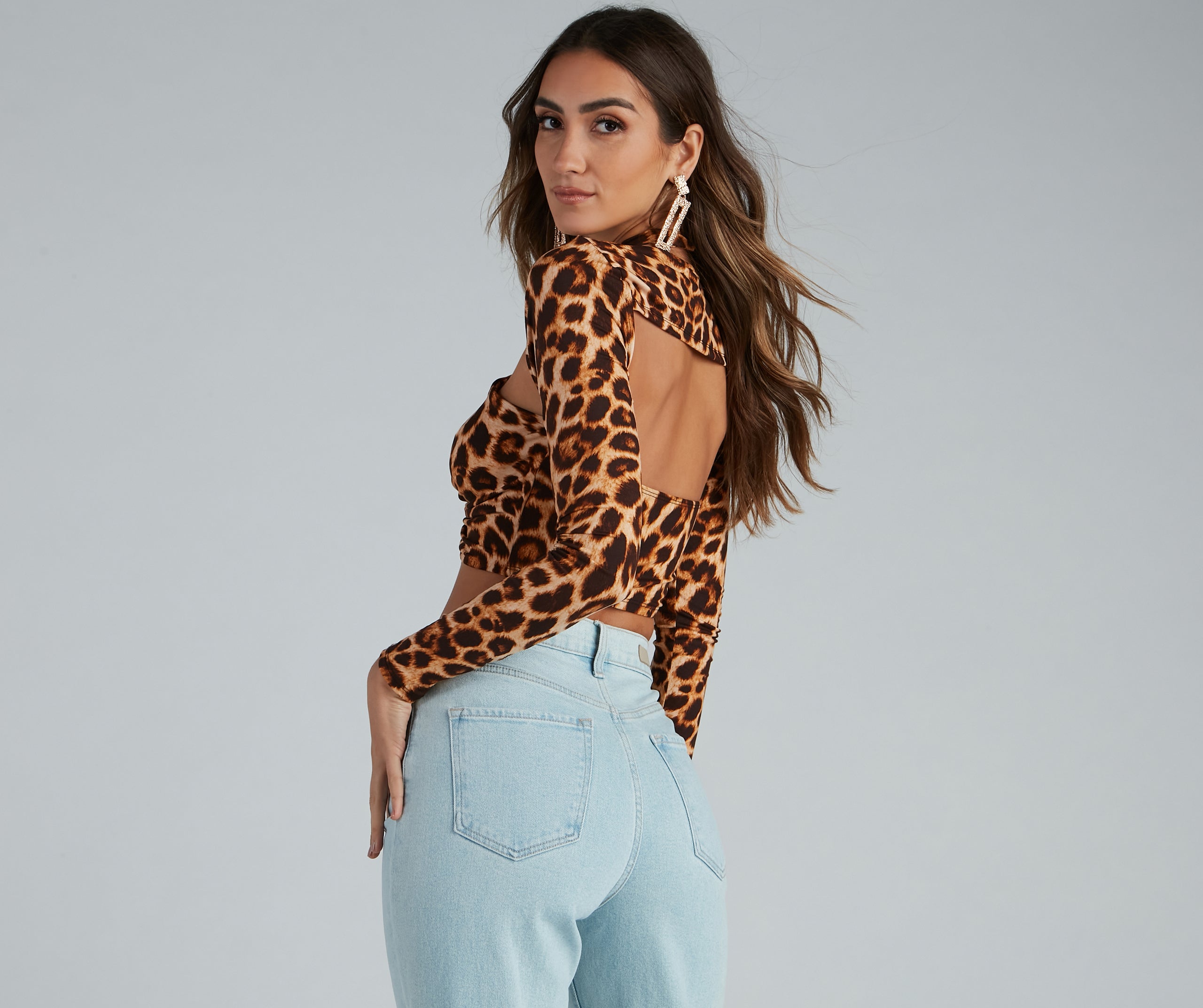 Bold Beauty Leopard Brushed Knit Halter Top