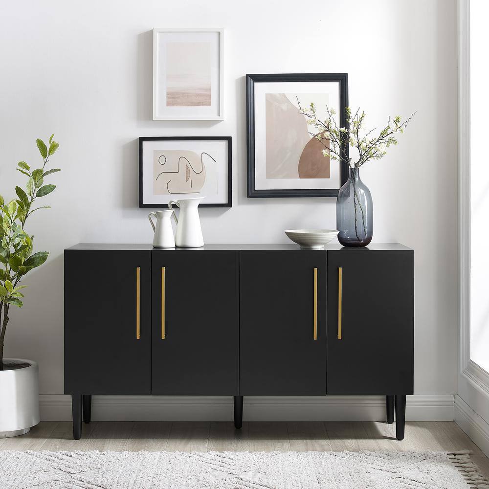 CROSLEY FURNITURE Everett Matte Black Sideboard CF4214-MB