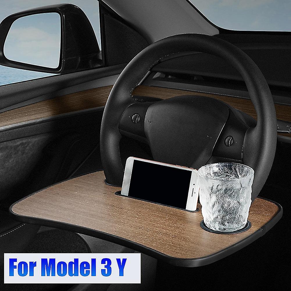 For Model Y Steering Wheel Table Board Laptop Tray Food Desk Universal Eating Drinking Tray Holder