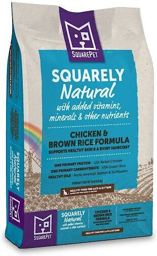 SquarePet Squarely Natural Chicken and Brown Rice Dry Cat Food