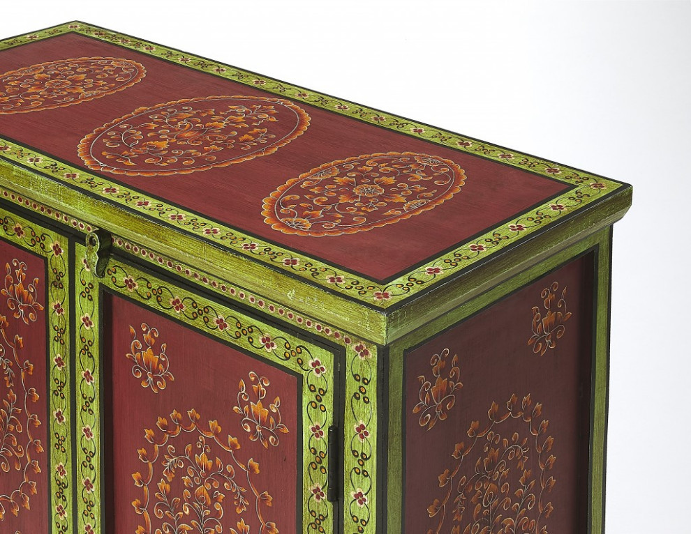 Disha Hand Painted Chest   Mediterranean   Accent Chests And Cabinets   by HomeRoots  Houzz