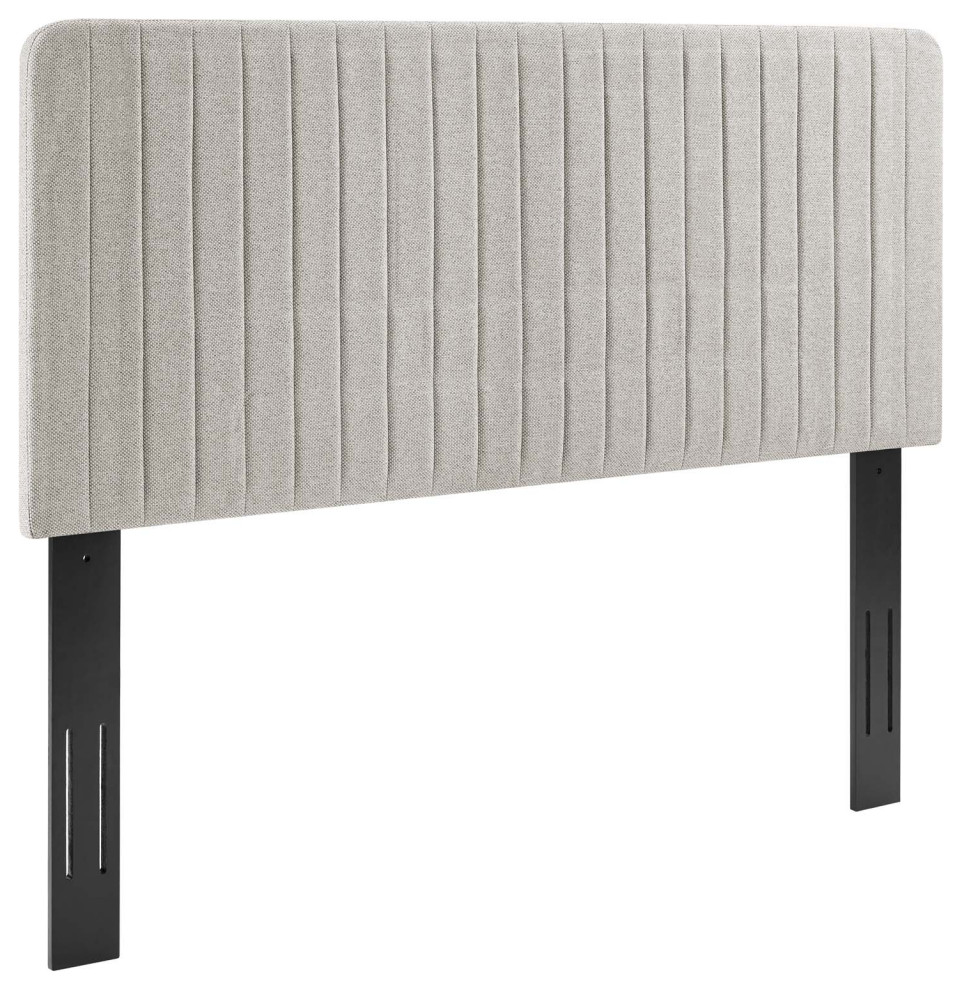 Milenna Channel Tufted Upholstered Fabric Twin Headboard   Transitional   Headboards   by Modway  Houzz