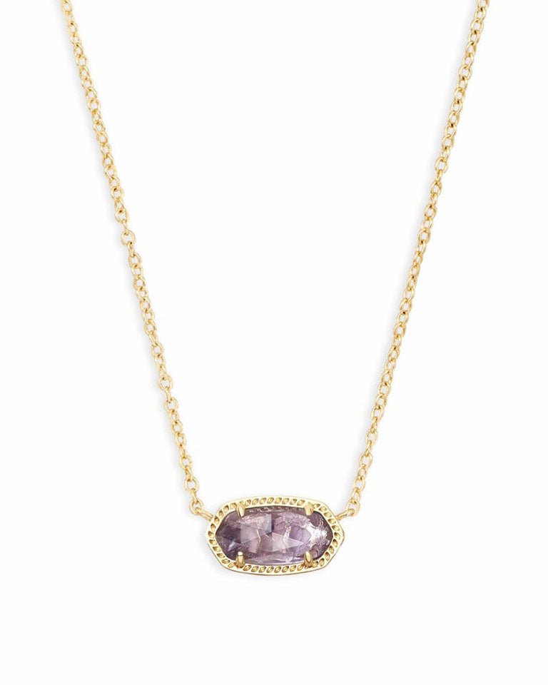 Kendra Scott  Elisa Gold Pendant Necklace in Amethyst