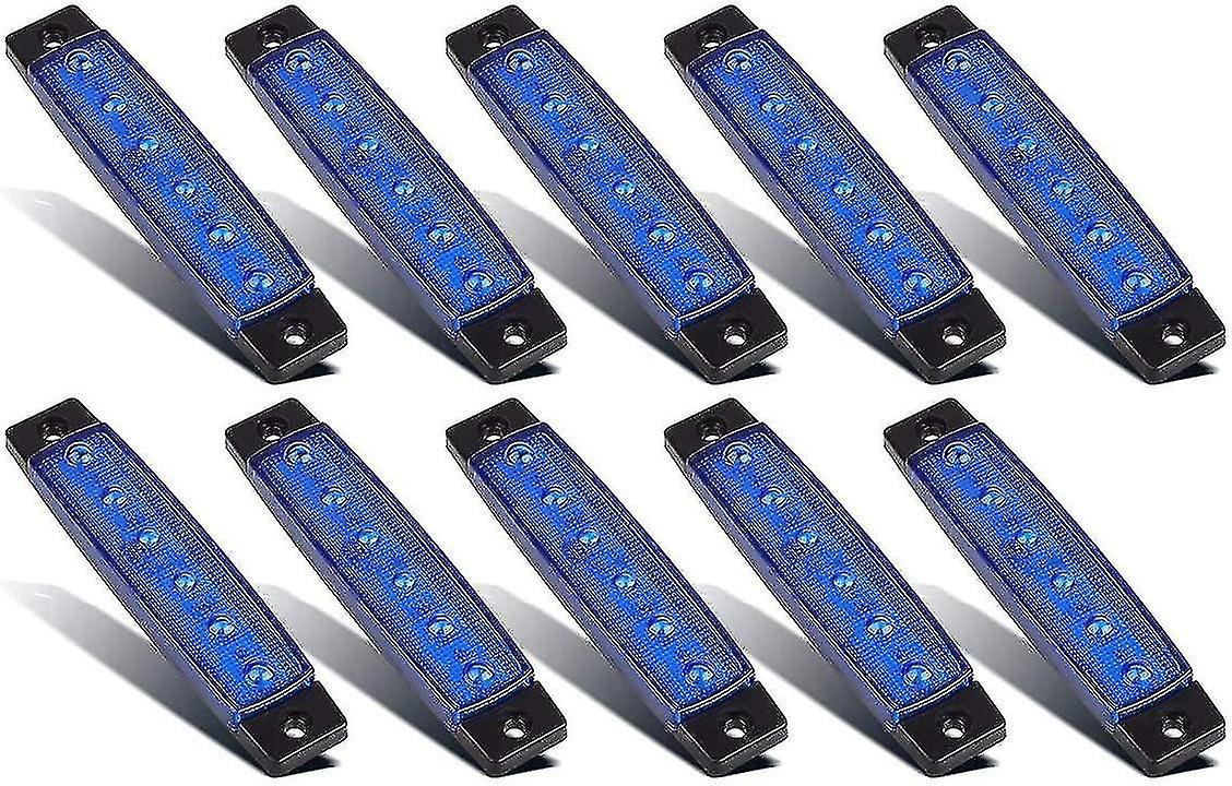 10pcs 3.7 Inch 6led Side Light Trailer Marker Light Trailer Signal Light For Truck Passenger Car Tra