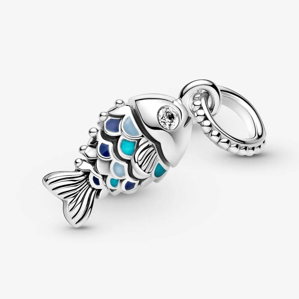 PANDORA  Blue Scaled Fish Dangle Charm