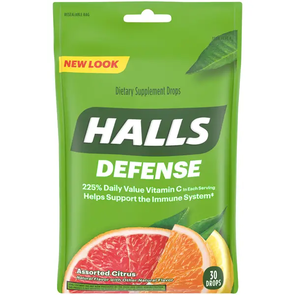 Halls 30-Count Defense Vitamin C