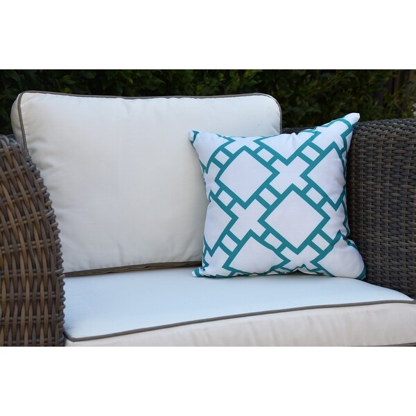 20 x 20 Inch Square in St. Louis Geometric Print Outdoor Pillow