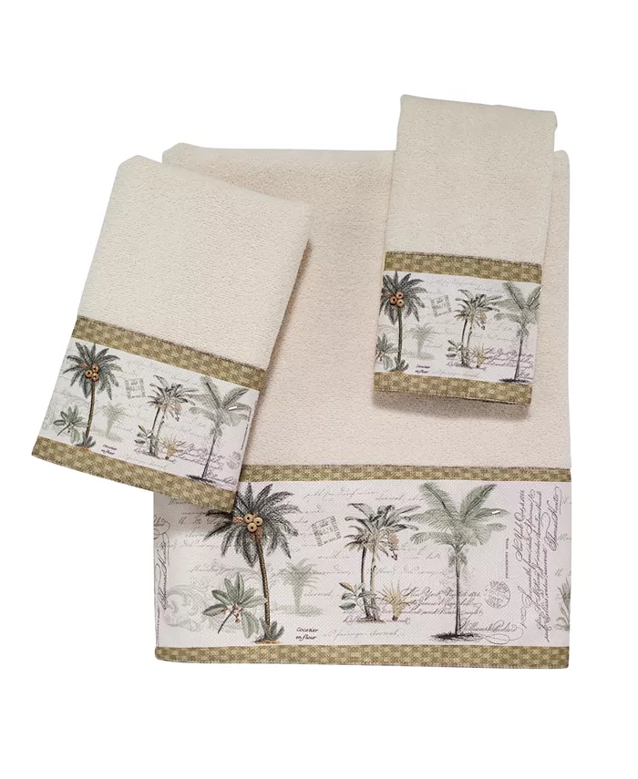 Avanti Colony Palm Tree Bordered Cotton Bath Towel 27 x 50