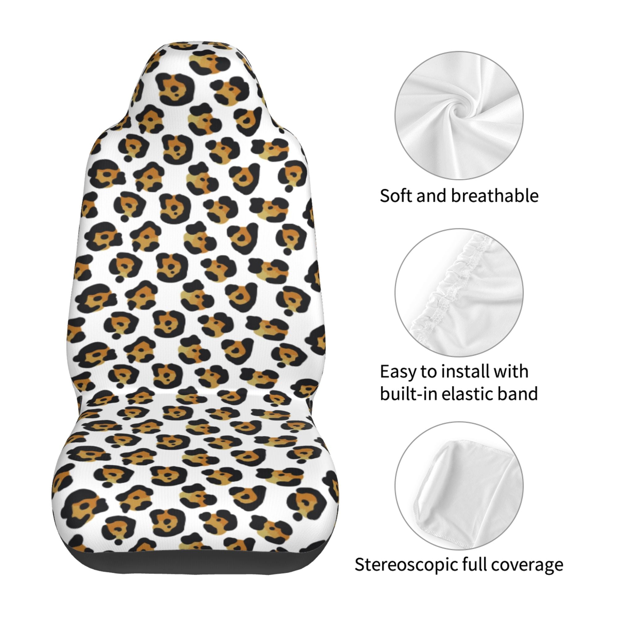 ZICANCN Car Seat Cover Tiger Texture Car Front Seat Covers Protectors ， Automotive Seat Covers for Cars Trucks Suv