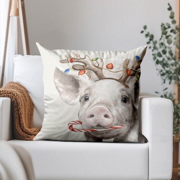 Piglets By Pi Holiday Collection Minimalist Throw Pillow