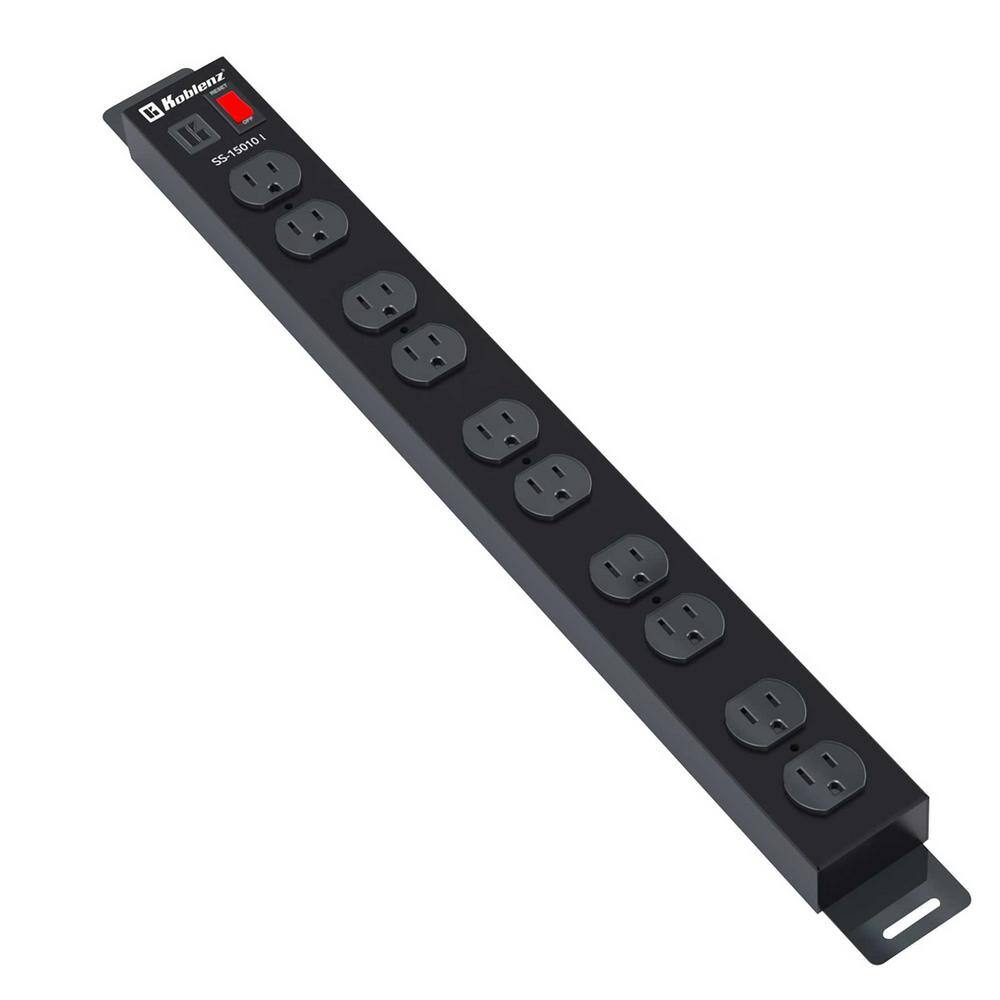 Koblenz 10-Outlet Heavy-Duty Surge Protector Strip USB KOBLENZ SS-15010 i