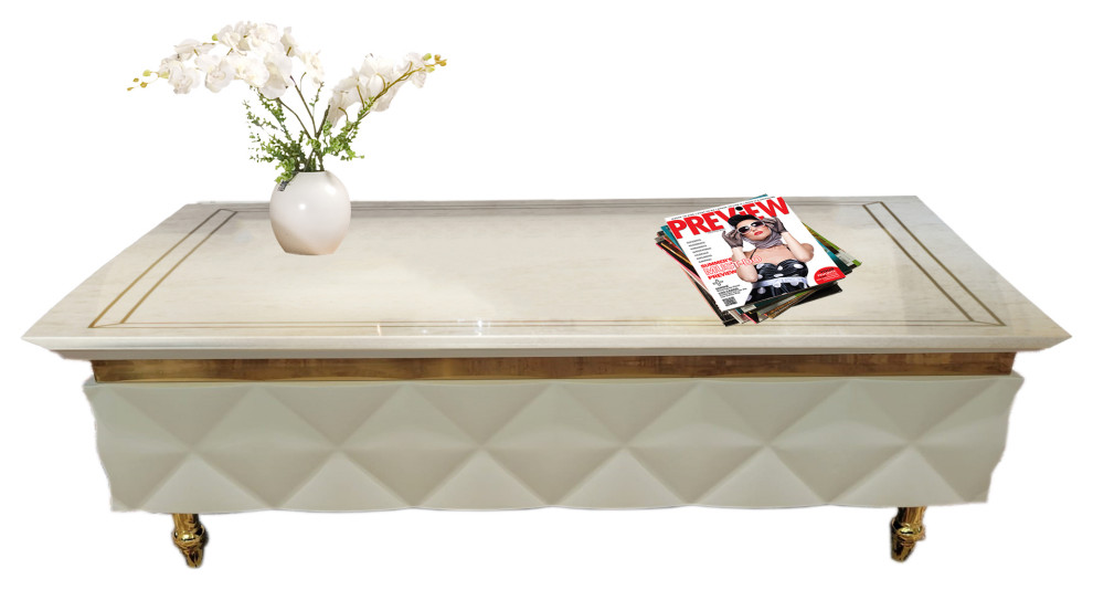 Infinity Coffee Table With Glass Top   Traditional   Coffee Tables   by Infinity Furniture  Houzz