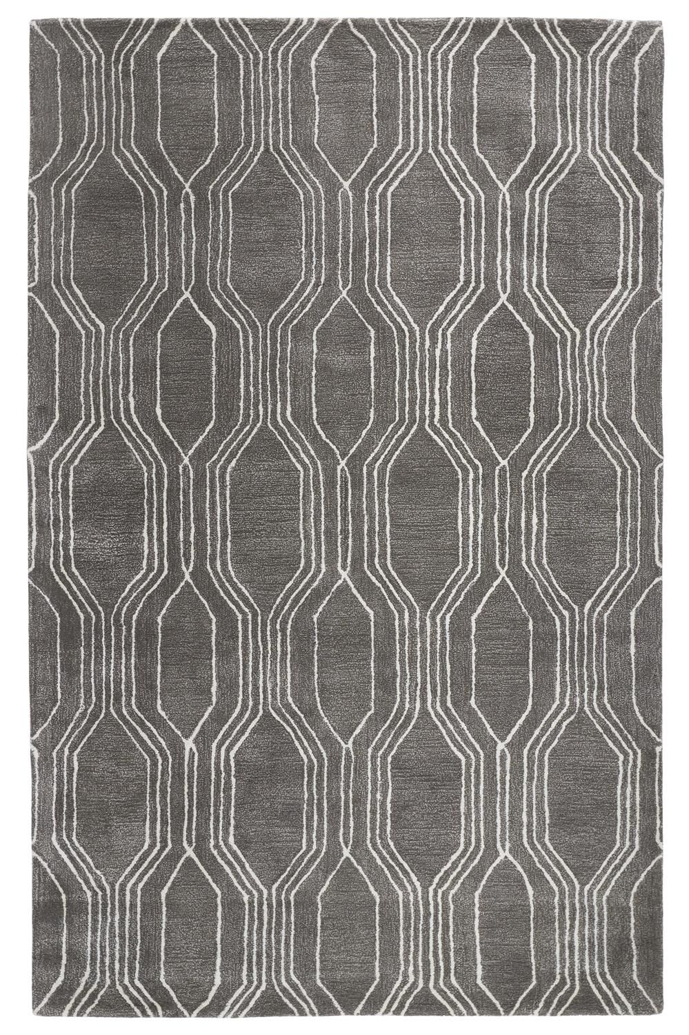 Rainor Hand Tufted Gray and Ivory Rug by BD Fine