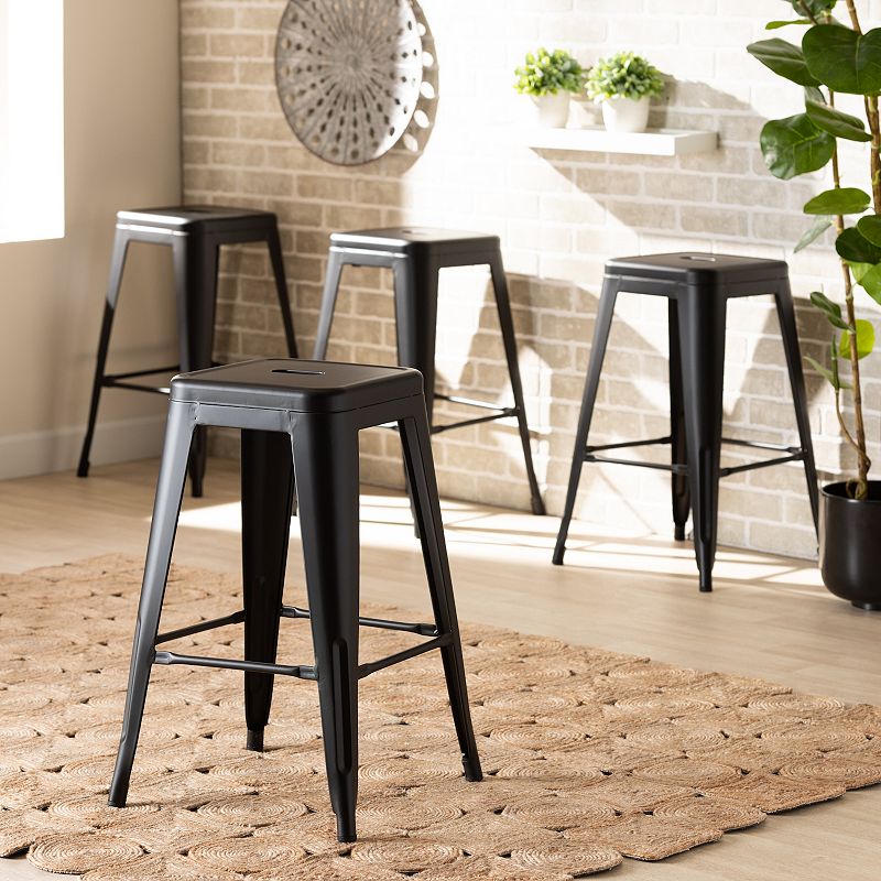 Baxton Studio Horton Counter Stool 4-piece Set