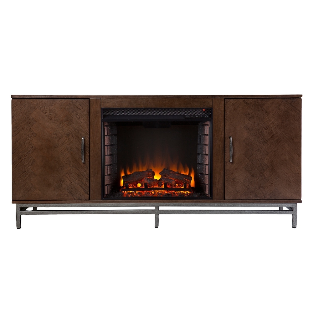 SEI Furniture Simondale Electric Fireplace w/ Media Storage