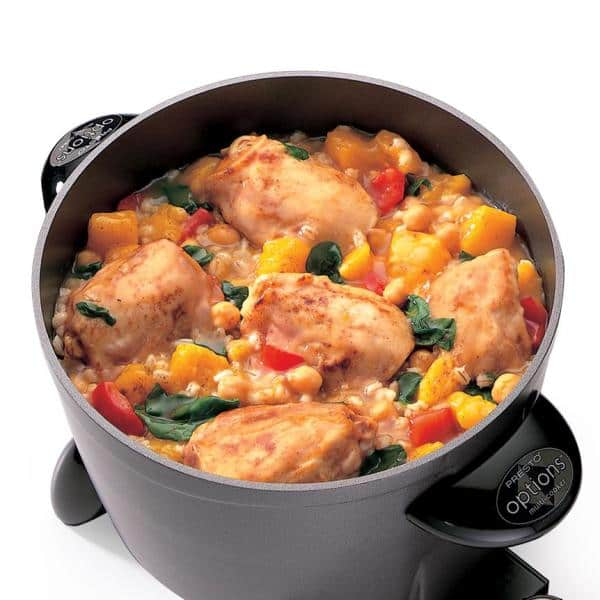 Presto Options 6 Qt. Dark Gray Electric Multi-Cooker 06003