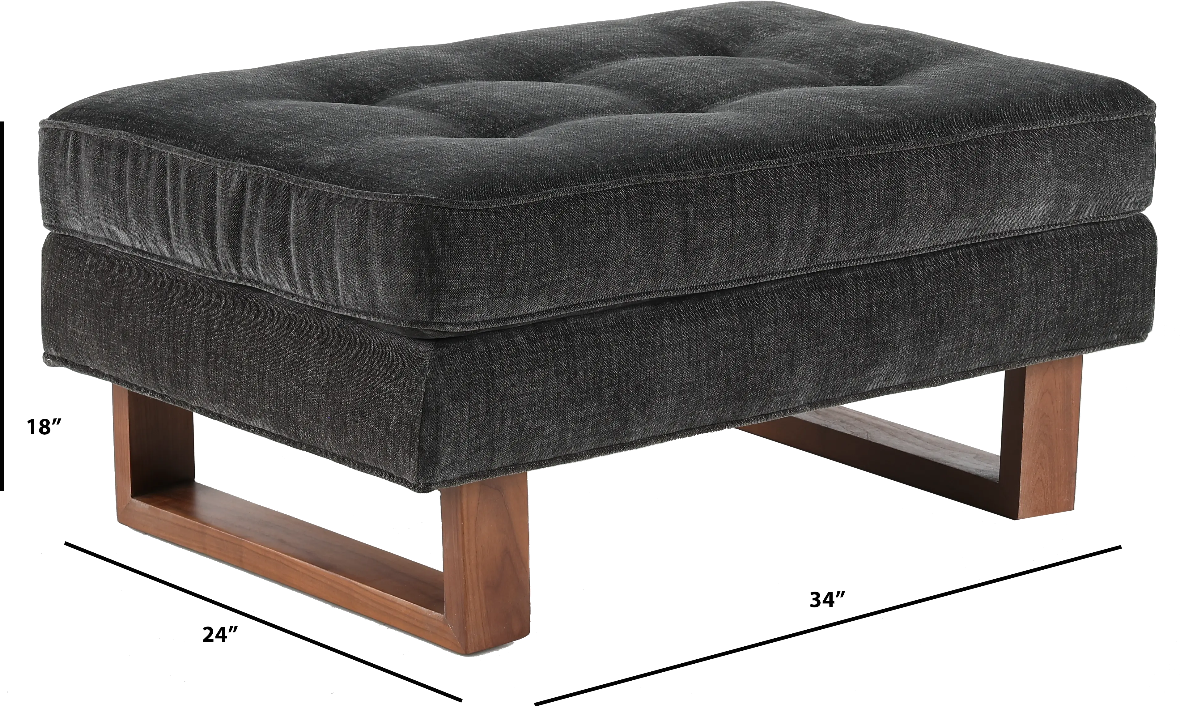 Storm Gray Ottoman