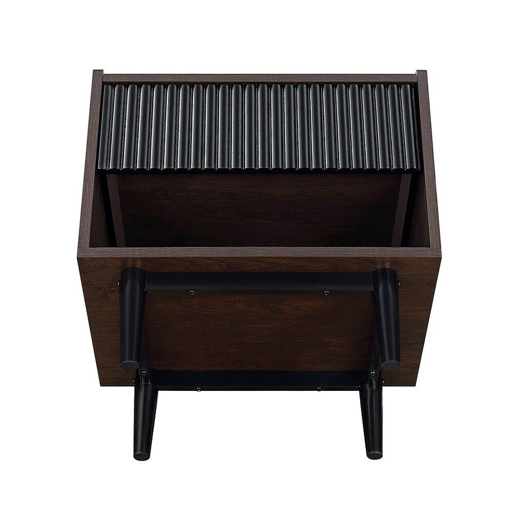 Manhattan Comfort Duane Modern Ribbed Nightstand