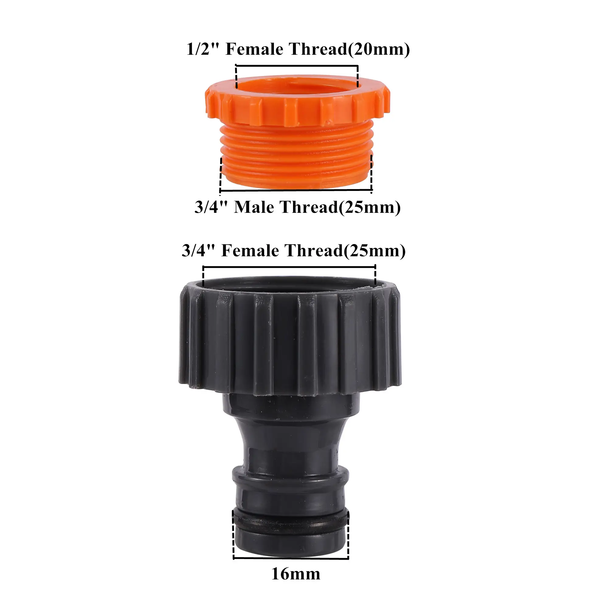 1/2 3/4 inch Faucet Adapter Repair Car Wash Connector Plastic Hose Fittings Garden Water Hose Connector