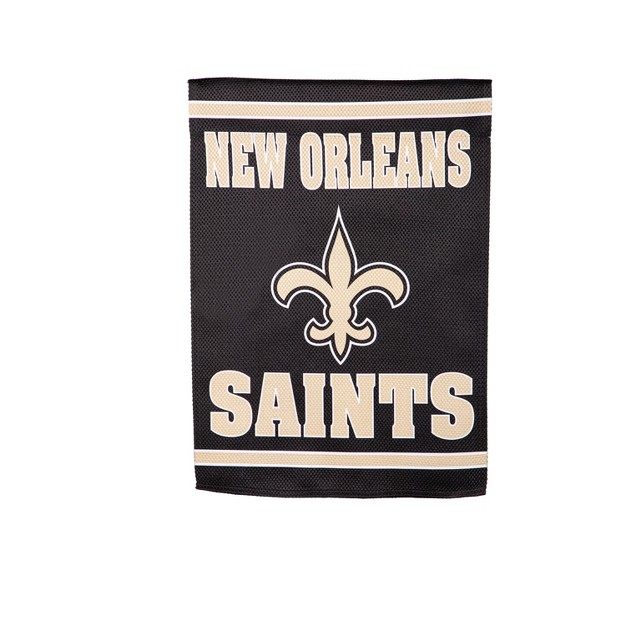 Embossed Suede Flag Gdn Size New Orleans Saints