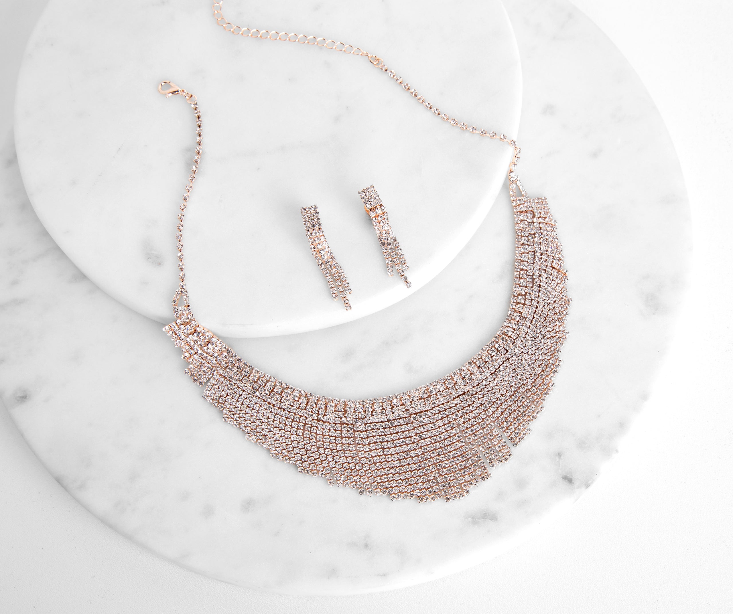 Make A Statement Fringe Necklace Set