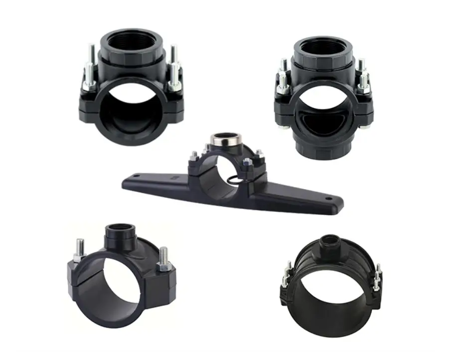 Irrigation Pipe Fitting plastic Saddle Clamp For Agriculture Irrigation Pipe