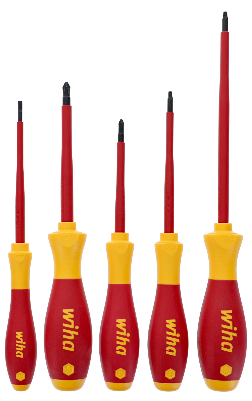 Wiha SoftFinish Screwdriver Set Insulated 5pc ;