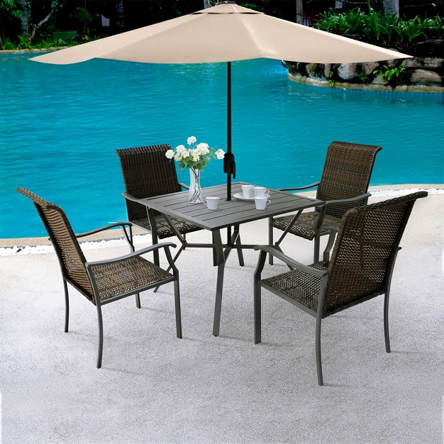 Saint Birch 5 Piece Outdoor Dining Set Brown