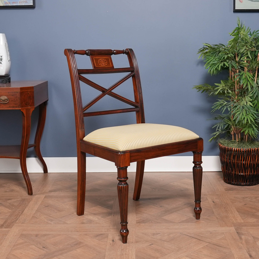 Mahogany Inlaid Side Chair   Traditional   Dining Chairs   by Niagara Furniture  Houzz