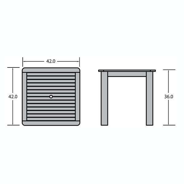 HIGHWOOD Square Counter Height Outdoor Table 42