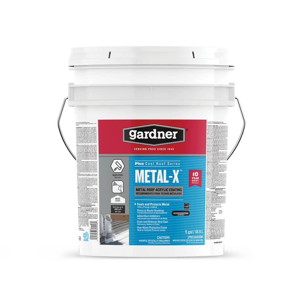 Gardner 5-Gal. Metal-X Metal Roof Acrylic Coating SK-8055