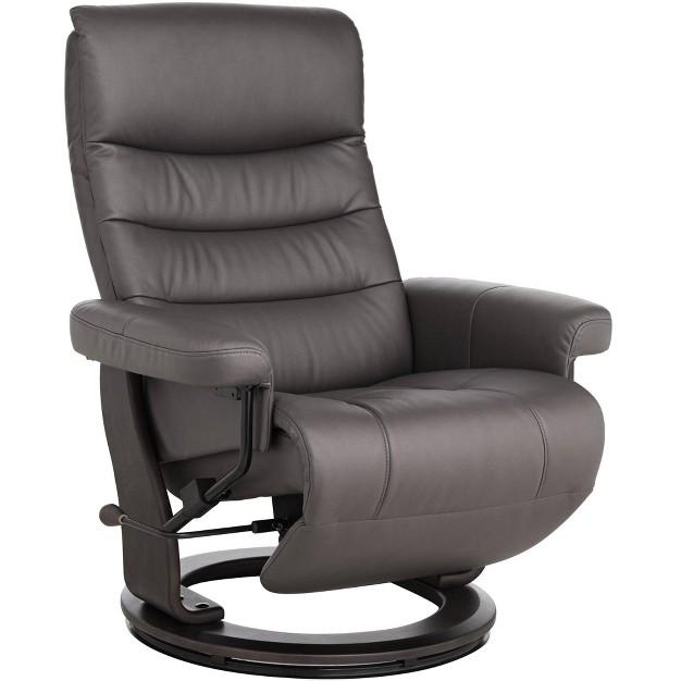 Peregrine Charcoal Faux Leather Flip Up Swivel Recliner