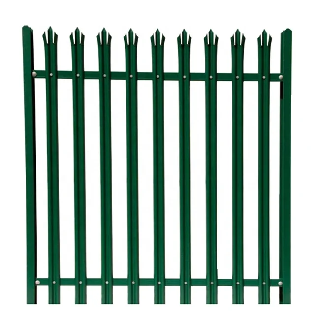 Hot dipped galvanized +power coated new design palisade fence