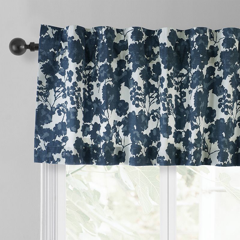 EFF Fleur Printed Cotton Window Valance， 50 X 19